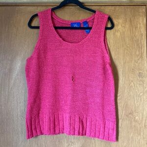Hot pink knit tank